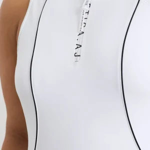 New Aje ATHLETICA Active Tennis Dress White/Black Logo