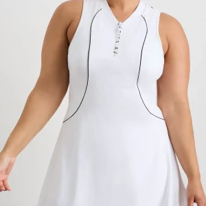 New Aje ATHLETICA Active Tennis Dress White/Black Logo