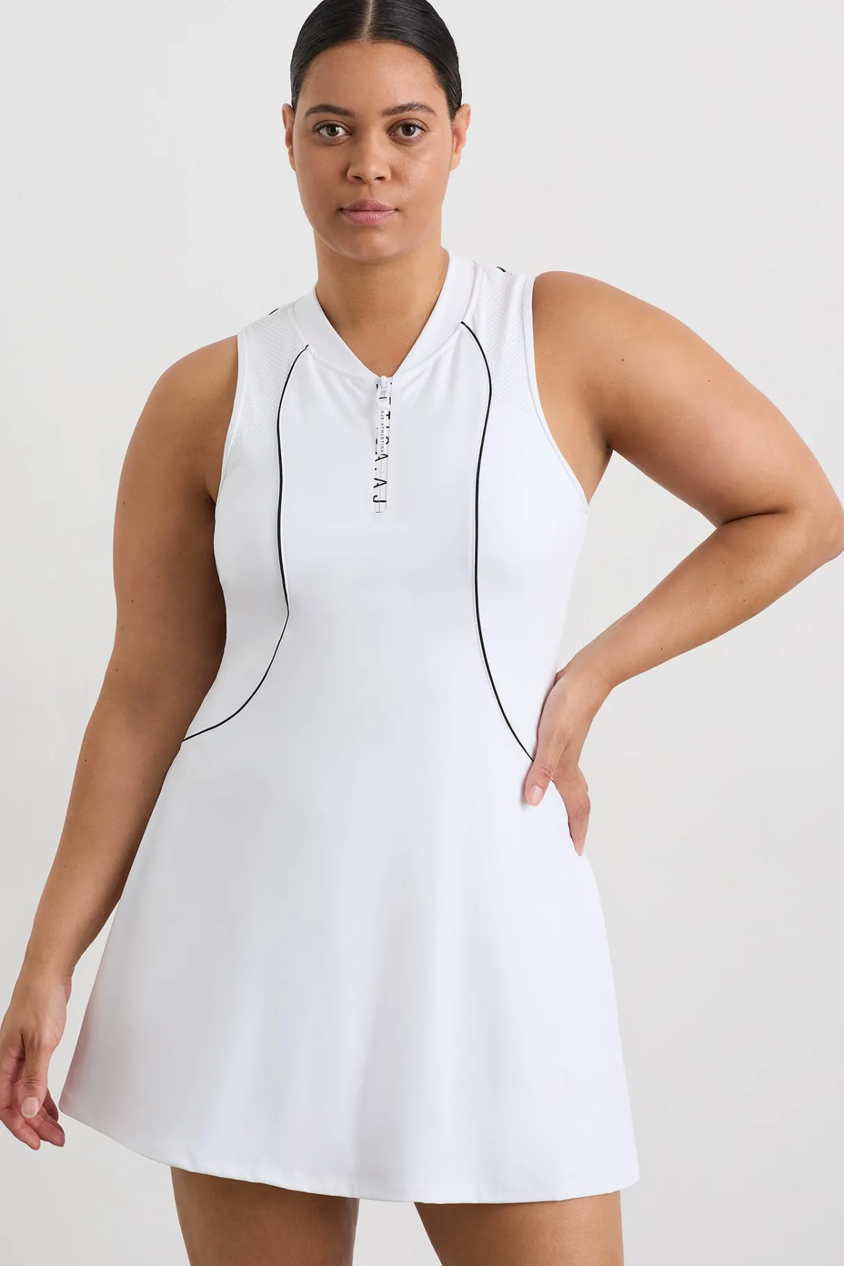 active_tennis_dress_9.webp New Aje ATHLETICA Active Tennis Dress White/Black Logo