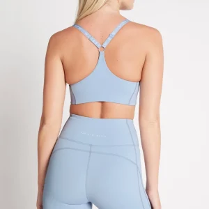 New Aje ATHLETICA Adjustable Logotape High Impact Sports Bra 318 Steel Blue