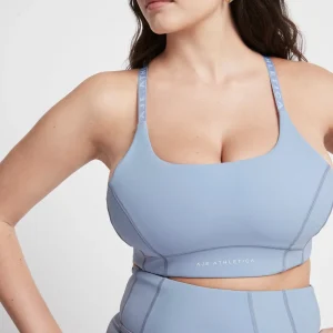 New Aje ATHLETICA Adjustable Logotape High Impact Sports Bra 318 Steel Blue