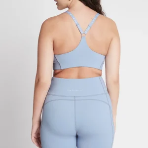 New Aje ATHLETICA Adjustable Logotape High Impact Sports Bra 318 Steel Blue