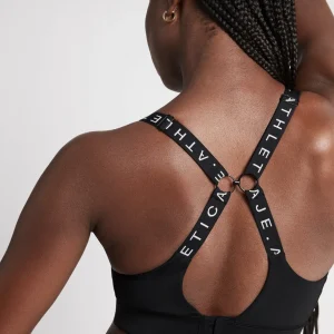 Best Sale Aje ATHLETICA Adjustable Strap Logo Tape Sports Bra 321 Black/White