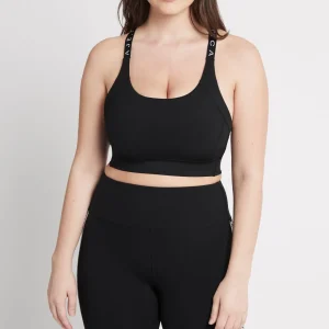Best Sale Aje ATHLETICA Adjustable Strap Logo Tape Sports Bra 321 Black/White