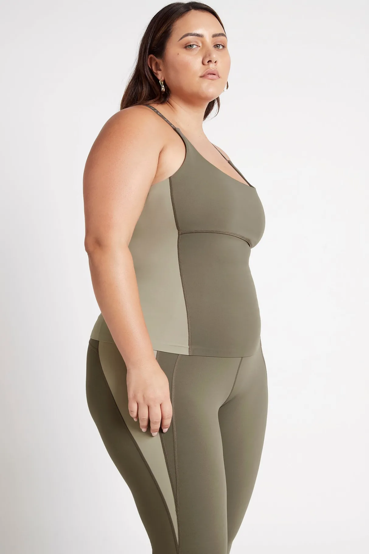 adjustable_strap_longline_racerback_tank__11.webp Best Sale Aje ATHLETICA Adjustable Strap Longline Racerback Tank 117 Forest Green/Sage