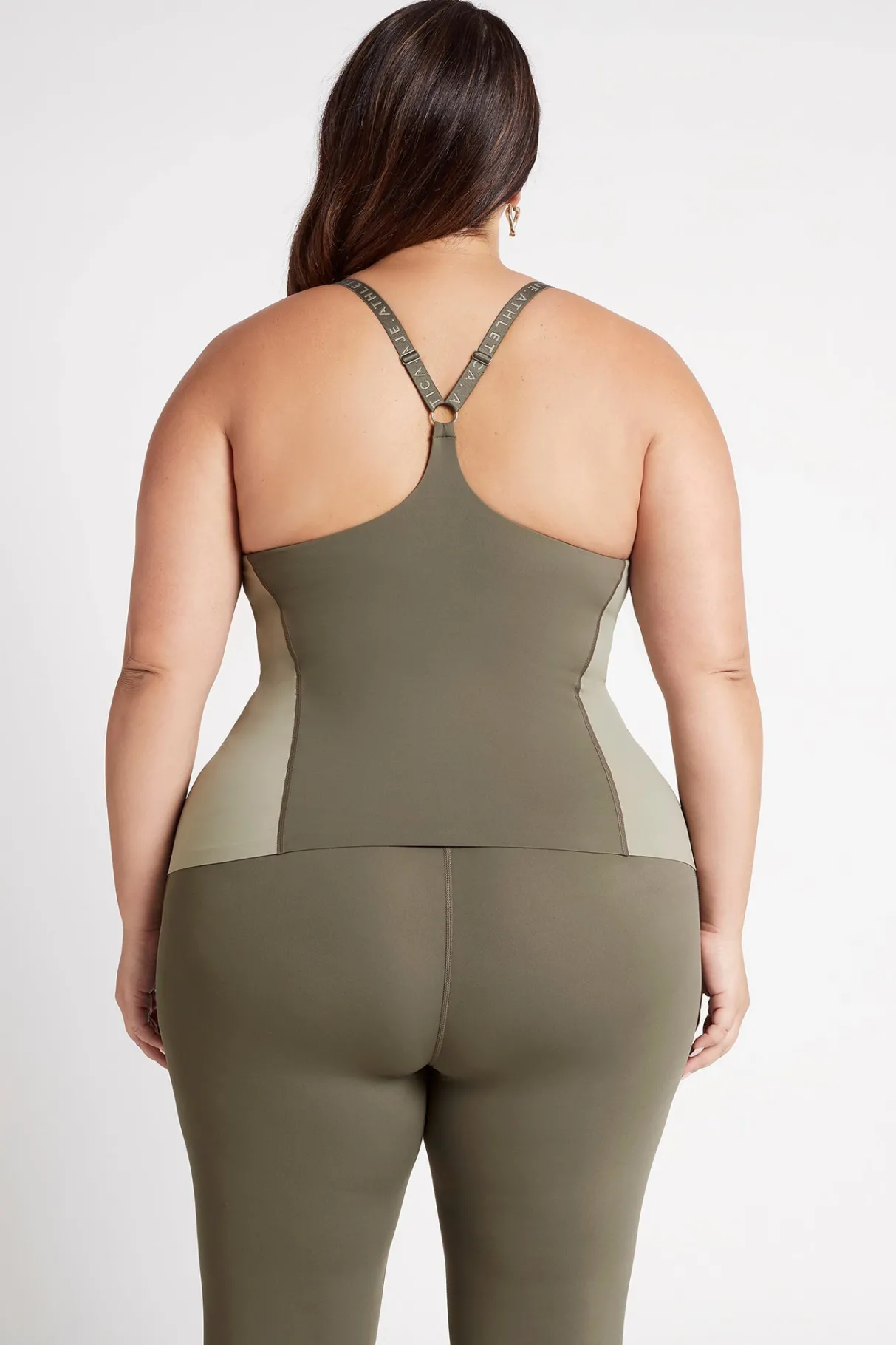 adjustable_strap_longline_racerback_tank__13.webp Best Sale Aje ATHLETICA Adjustable Strap Longline Racerback Tank 117 Forest Green/Sage