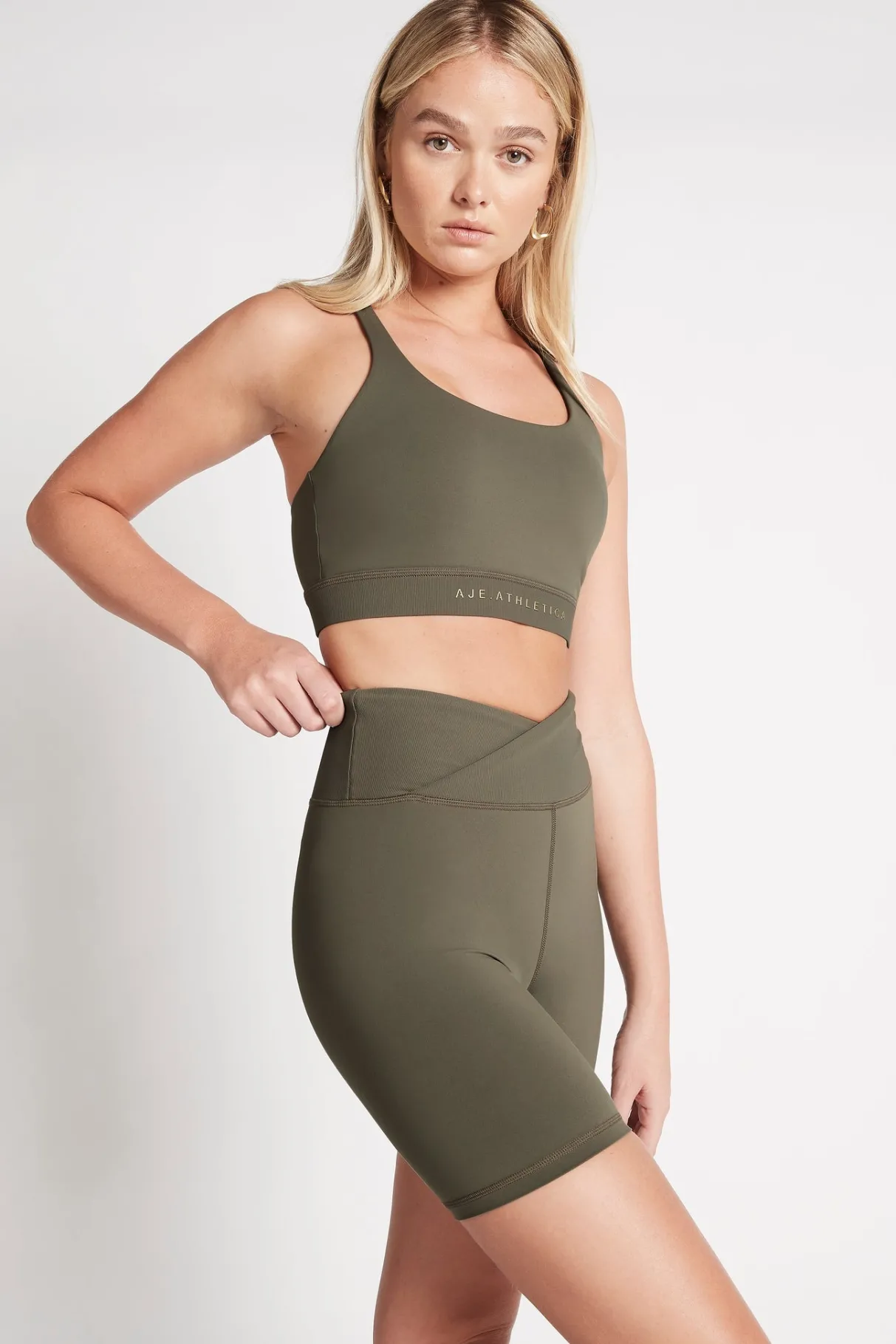 adjustable_strap_ribbed_cross_back_sports_bra__2.webp Hot Aje ATHLETICA Adjustable Strap Ribbed Cross Back Sports Bra 322 Forest Green