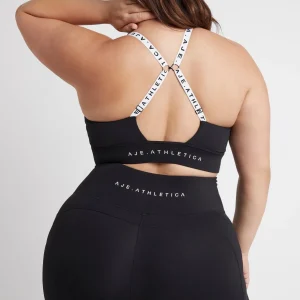 Fashion Aje ATHLETICA Adjustable Strap Sports Bra 308 Black/White