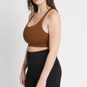 Cheap Aje ATHLETICA Adjustable Strap Sports Bra 321 Coffee/Gold