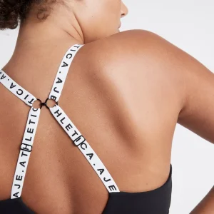 Fashion Aje ATHLETICA Adjustable Strap Sports Bra 308 Black/White