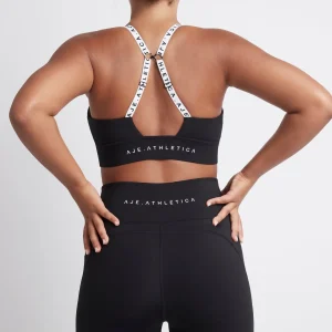 Fashion Aje ATHLETICA Adjustable Strap Sports Bra 308 Black/White
