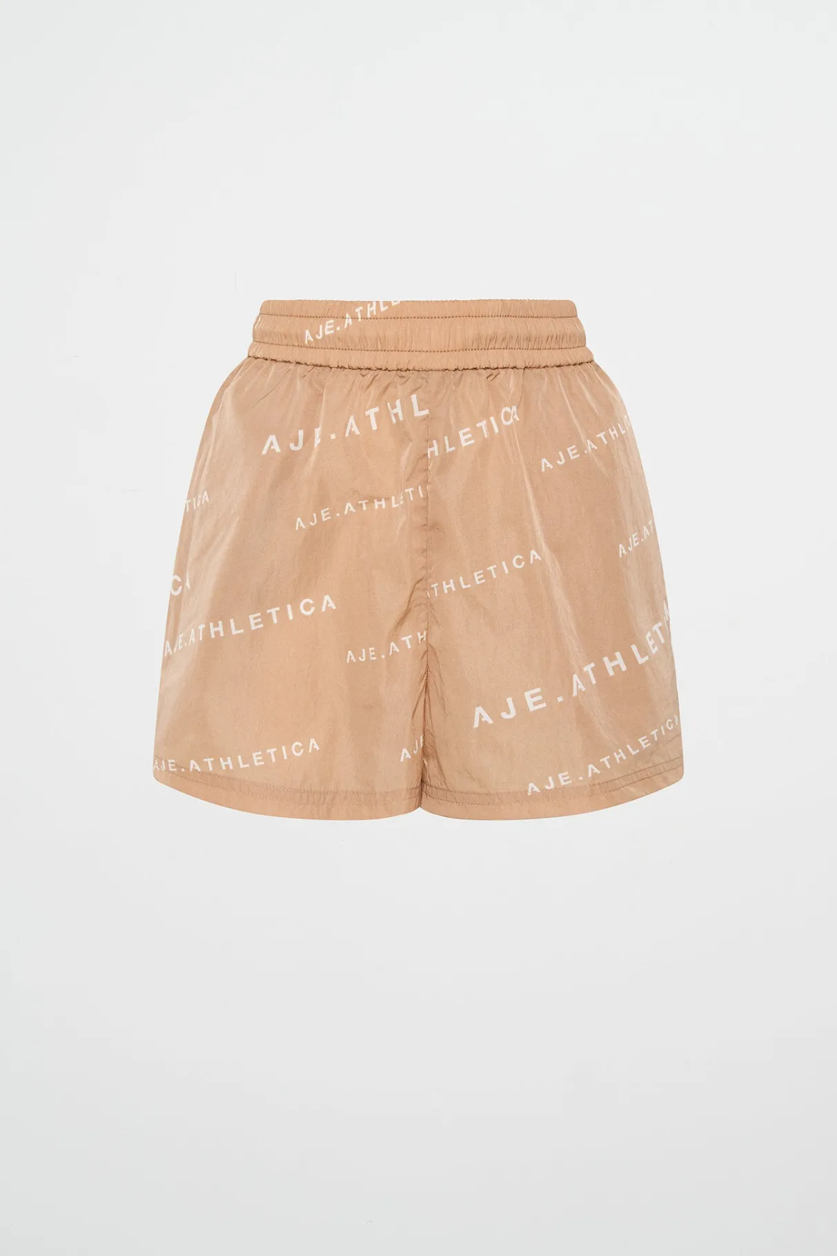 all_over_logo_spray_short__1.webp Cheap Aje ATHLETICA All Over Logo Spray Short 616 Natural Tan / White