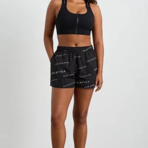 Clearance Aje ATHLETICA All Over Logo Spray Short 616 Black/White