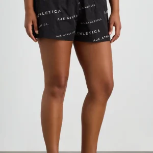 Clearance Aje ATHLETICA All Over Logo Spray Short 616 Black/White
