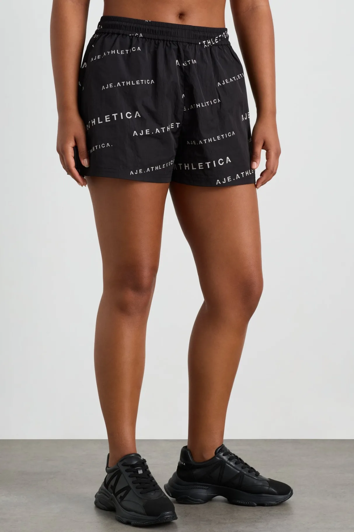 all_over_logo_spray_short__6-1.webp Clearance Aje ATHLETICA All Over Logo Spray Short 616 Black/White