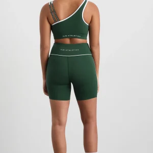 Cheap Aje ATHLETICA Asym Strap Sports Bra 378 Pine Green White