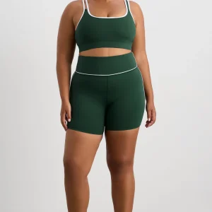 Cheap Aje ATHLETICA Asym Strap Sports Bra 378 Pine Green White
