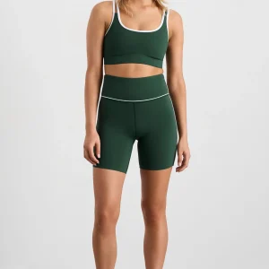 Cheap Aje ATHLETICA Asym Strap Sports Bra 378 Pine Green White
