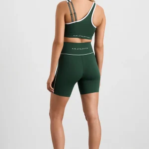 Cheap Aje ATHLETICA Asym Strap Sports Bra 378 Pine Green White