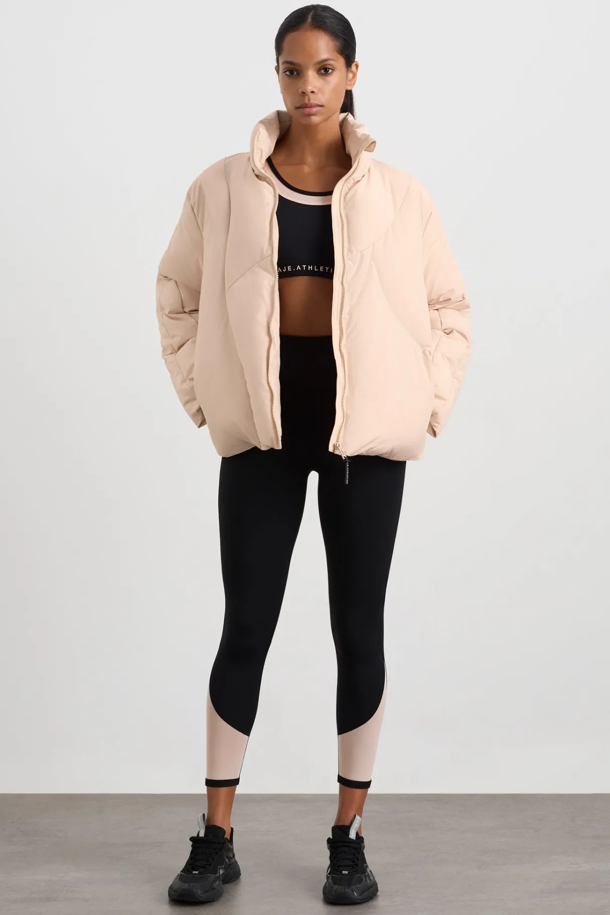 asymmetric_panel_puffer__2.webp Cheap Aje ATHLETICA Asymmetric Panel Puffer 756 Light Blush
