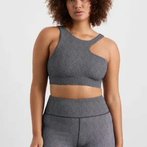 Store Aje ATHLETICA Asymmetric Racer Sports Bra 382 Herringbone Print