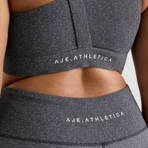 Store Aje ATHLETICA Asymmetric Racer Sports Bra 382 Herringbone Print