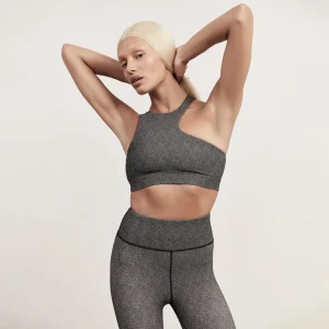 Store Aje ATHLETICA Asymmetric Racer Sports Bra 382 Herringbone Print