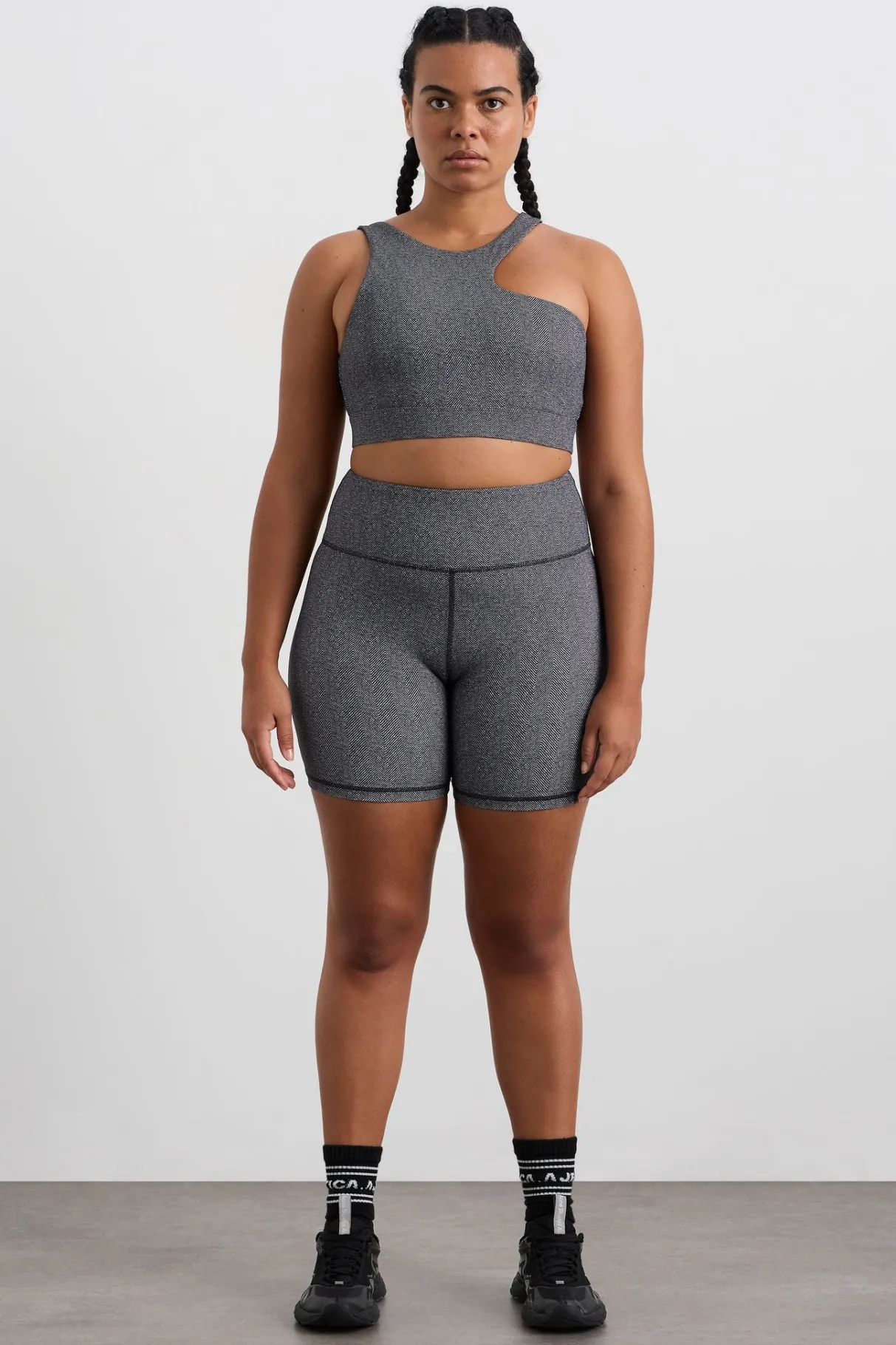 asymmetric_racer_sports_bra__6.webp Store Aje ATHLETICA Asymmetric Racer Sports Bra 382 Herringbone Print