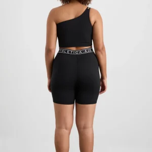 Sale Aje ATHLETICA Asymmetric Ribbed Crop Top 386 Black