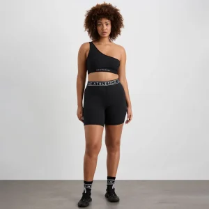Sale Aje ATHLETICA Asymmetric Ribbed Crop Top 386 Black