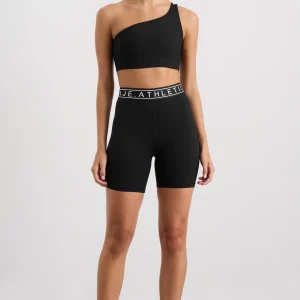 Sale Aje ATHLETICA Asymmetric Ribbed Crop Top 386 Black