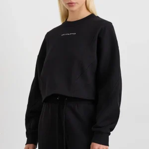 Outlet Aje ATHLETICA Batwing Crop Crew Jumper 413 Black