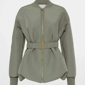 New Aje ATHLETICA Belted Jacket 722 Midnight Grey/Gold