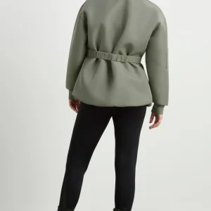 New Aje ATHLETICA Belted Jacket 722 Midnight Grey/Gold
