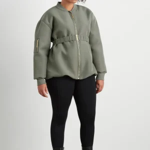 New Aje ATHLETICA Belted Jacket 722 Midnight Grey/Gold