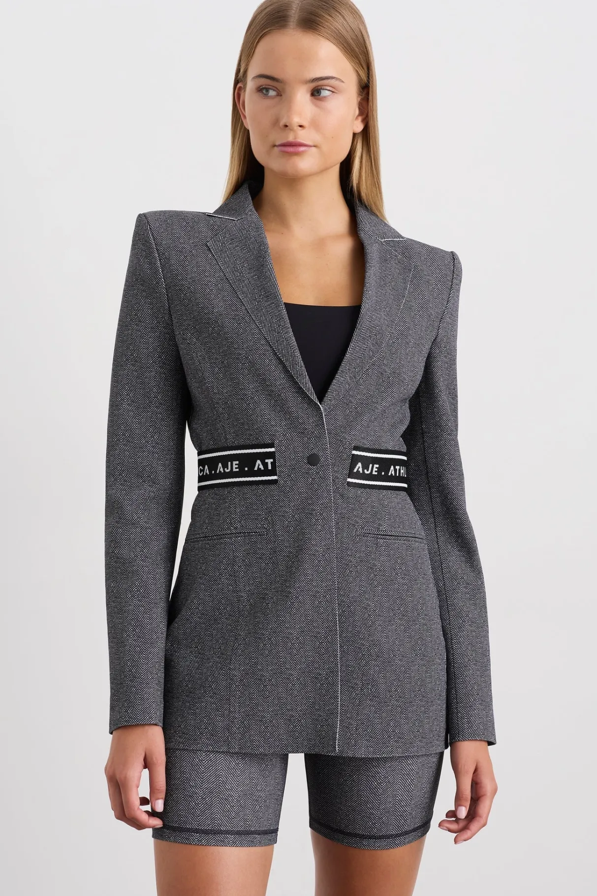 belted_logotape_blazer__0.webp Flash Sale Aje ATHLETICA Belted Logotape Blazer 713 Herringbone Print