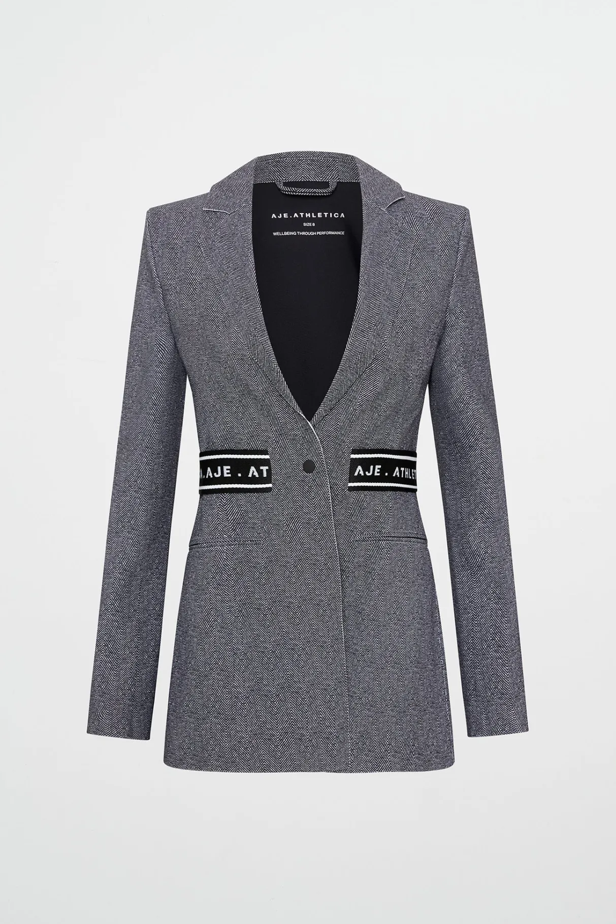 belted_logotape_blazer__1.webp Flash Sale Aje ATHLETICA Belted Logotape Blazer 713 Herringbone Print