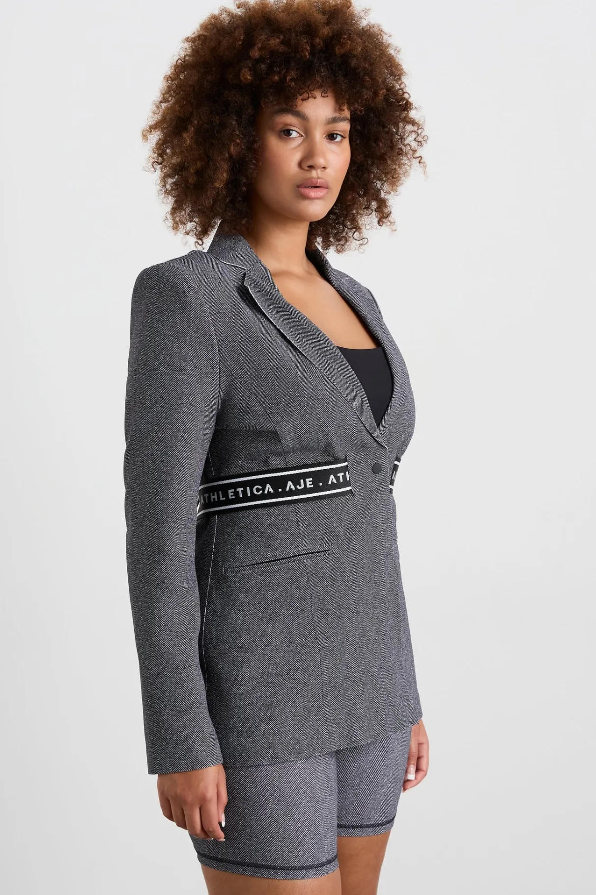 belted_logotape_blazer__10.webp Flash Sale Aje ATHLETICA Belted Logotape Blazer 713 Herringbone Print