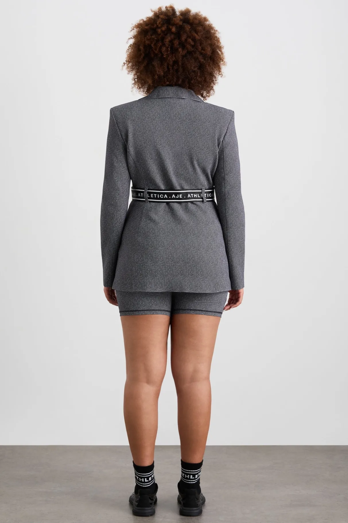 belted_logotape_blazer__13.webp Flash Sale Aje ATHLETICA Belted Logotape Blazer 713 Herringbone Print