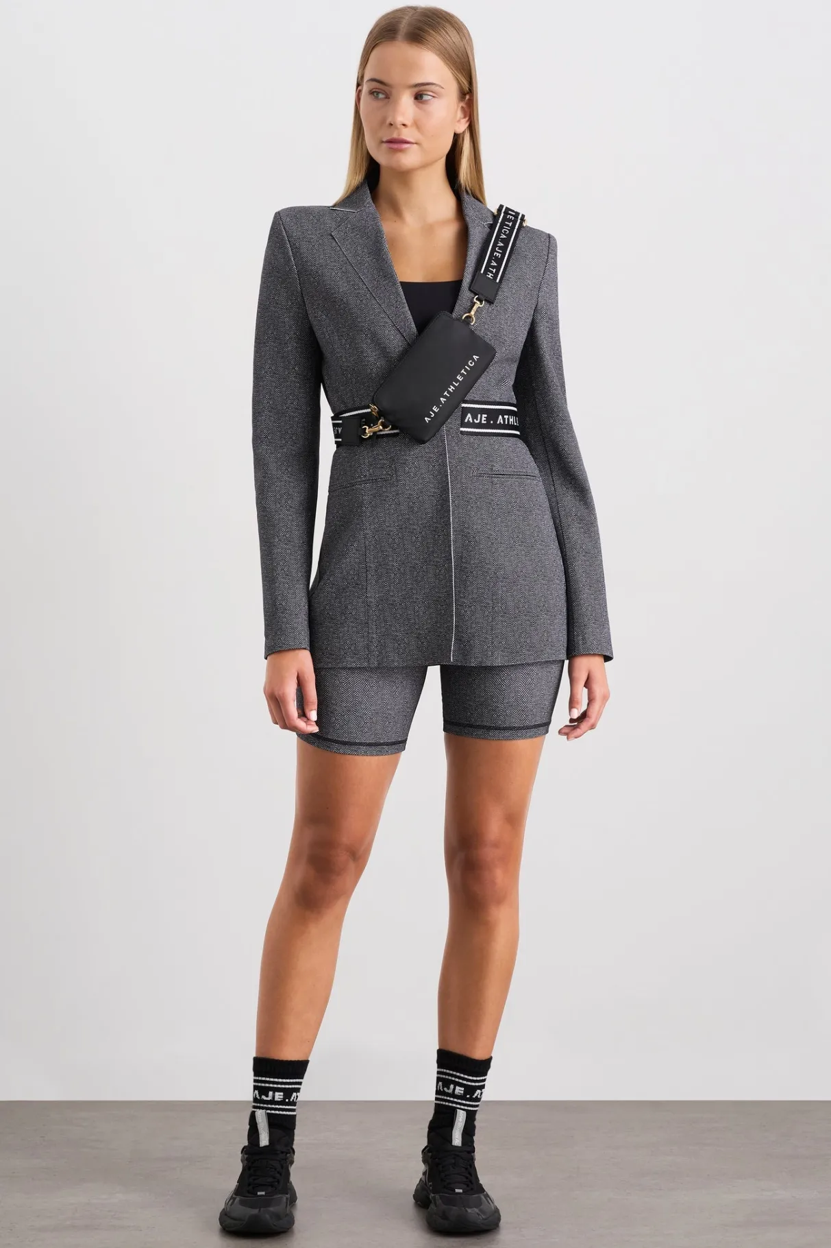 belted_logotape_blazer__2.webp Flash Sale Aje ATHLETICA Belted Logotape Blazer 713 Herringbone Print