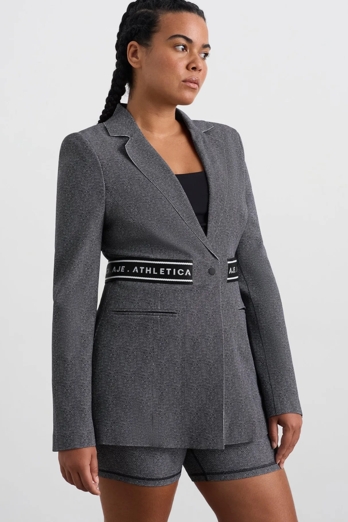 belted_logotape_blazer__6.webp Flash Sale Aje ATHLETICA Belted Logotape Blazer 713 Herringbone Print