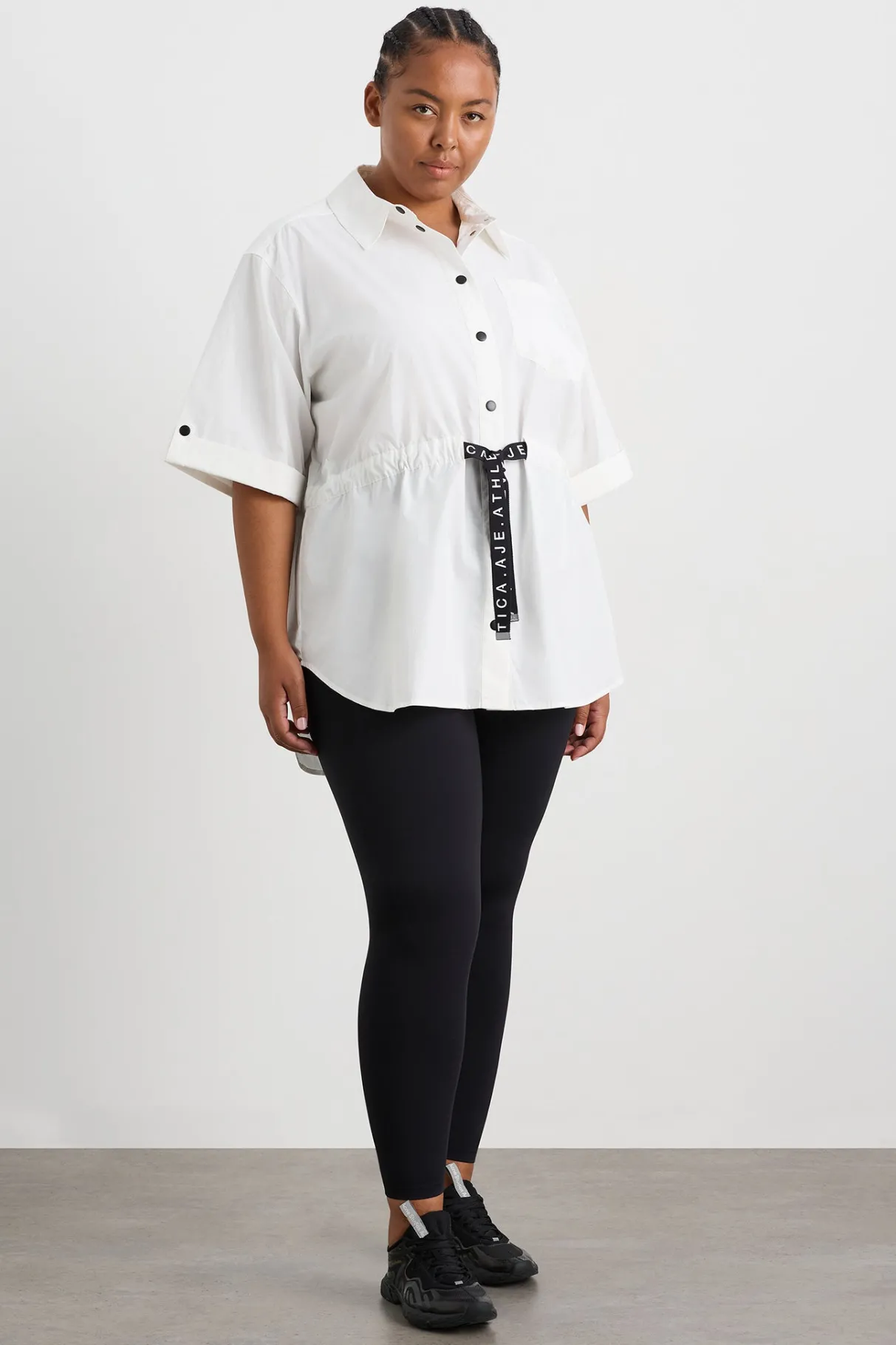 belted_short_sleeve_shirt__11.webp Sale Aje ATHLETICA Belted Short Sleeve Shirt 433 White