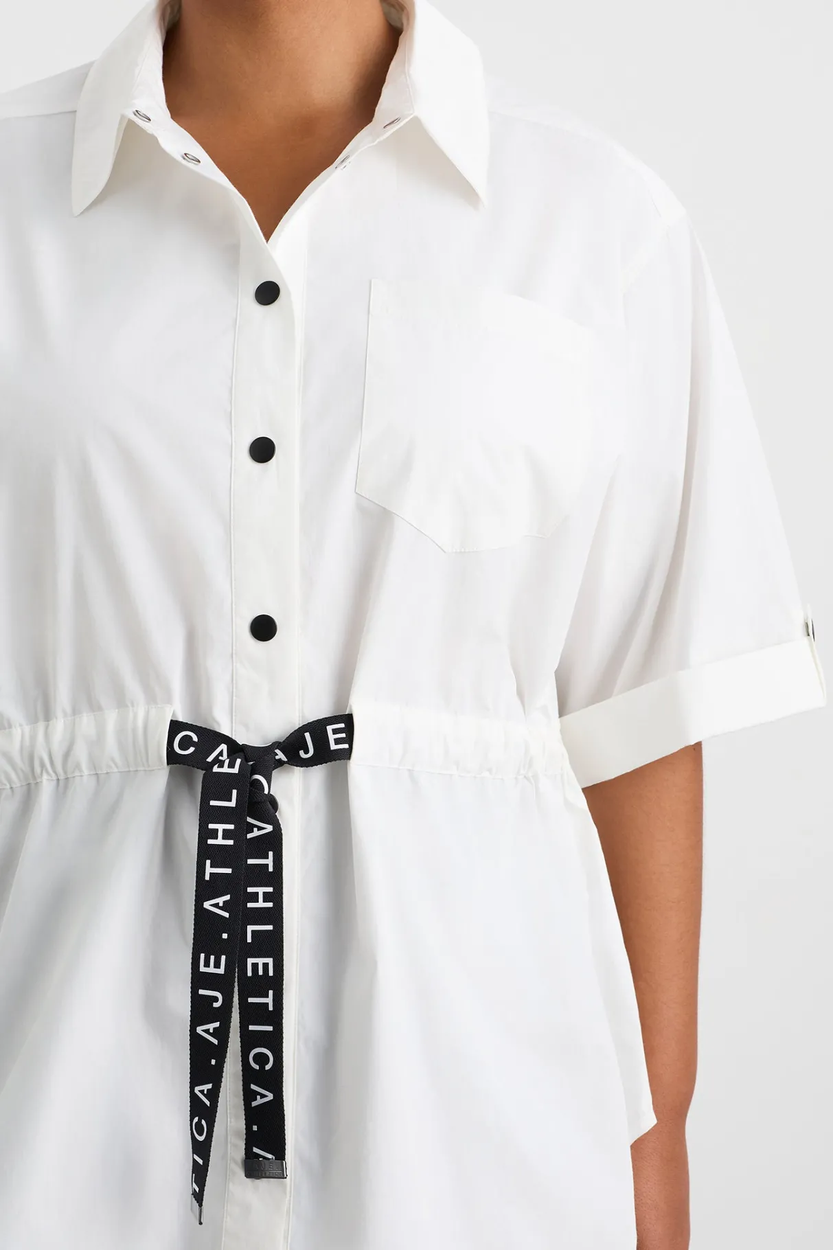 belted_short_sleeve_shirt__12.webp Sale Aje ATHLETICA Belted Short Sleeve Shirt 433 White