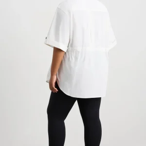 Sale Aje ATHLETICA Belted Short Sleeve Shirt 433 White