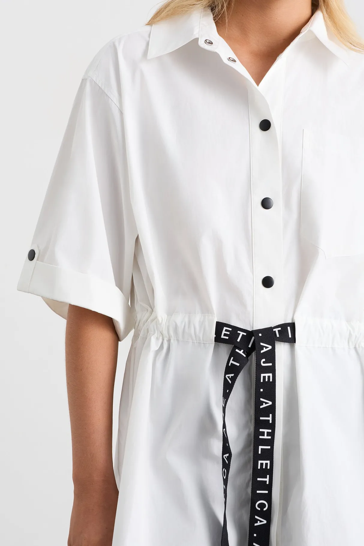 belted_short_sleeve_shirt__3.webp Sale Aje ATHLETICA Belted Short Sleeve Shirt 433 White