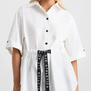 Sale Aje ATHLETICA Belted Short Sleeve Shirt 433 White