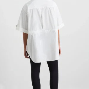 Sale Aje ATHLETICA Belted Short Sleeve Shirt 433 White