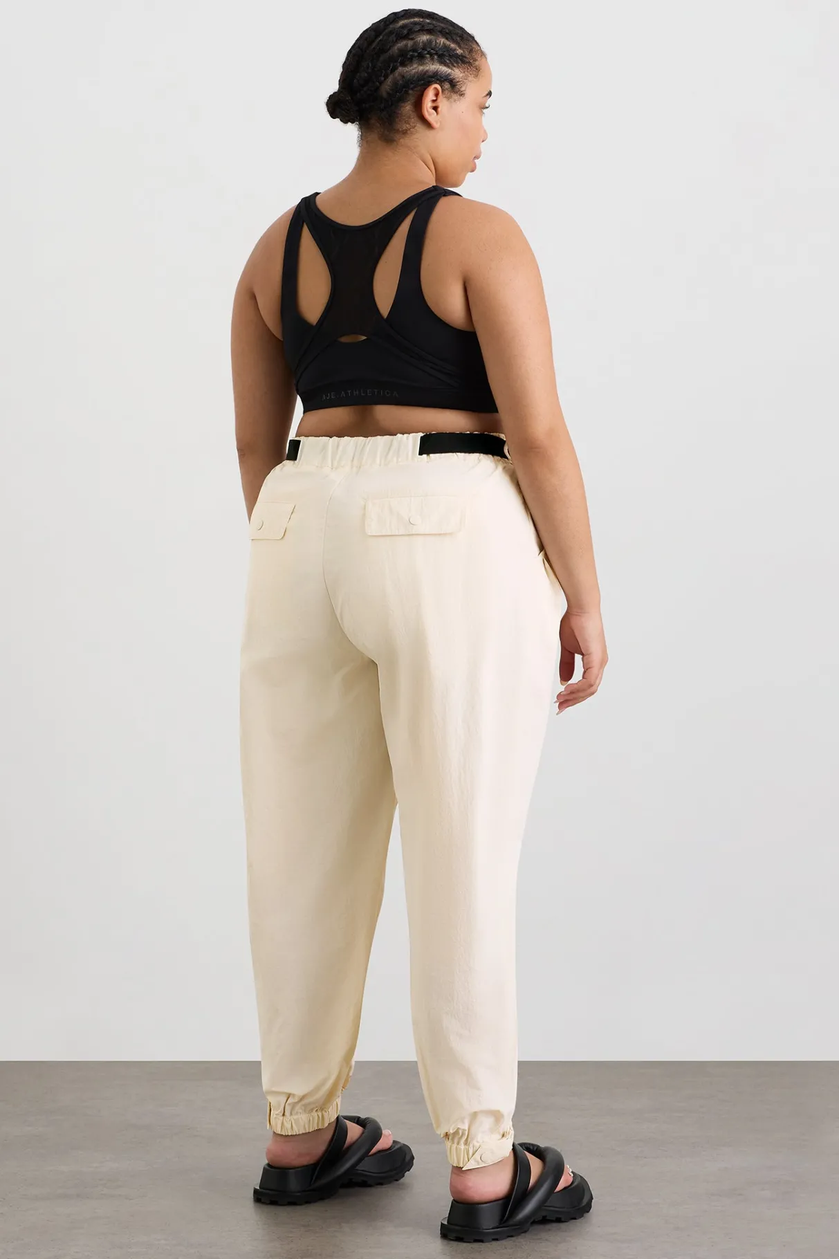 belted_windbreak_pant__15-1.webp Shop Aje ATHLETICA Belted Windbreak Pant 502 Limestone Beige Black