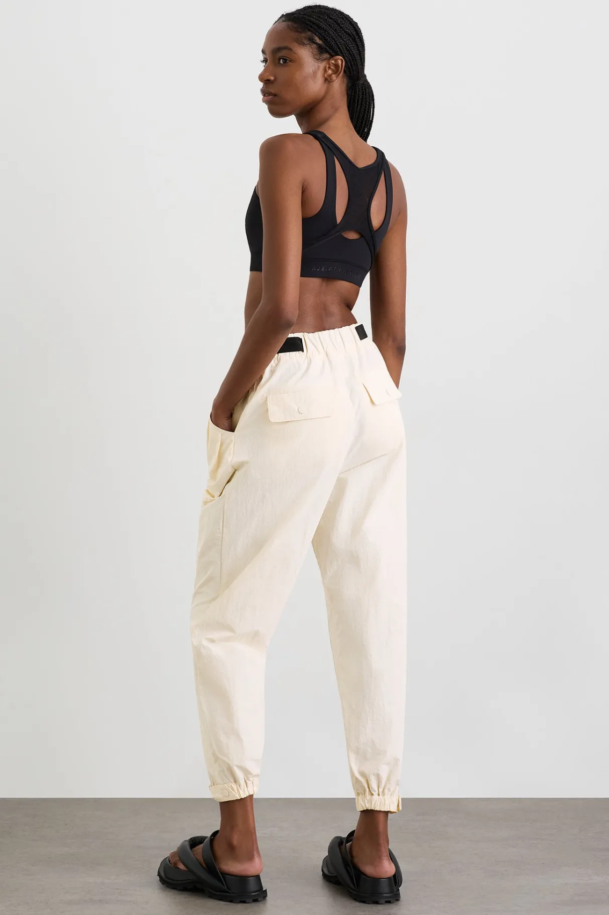 belted_windbreak_pant__5-2.webp Shop Aje ATHLETICA Belted Windbreak Pant 502 Limestone Beige Black