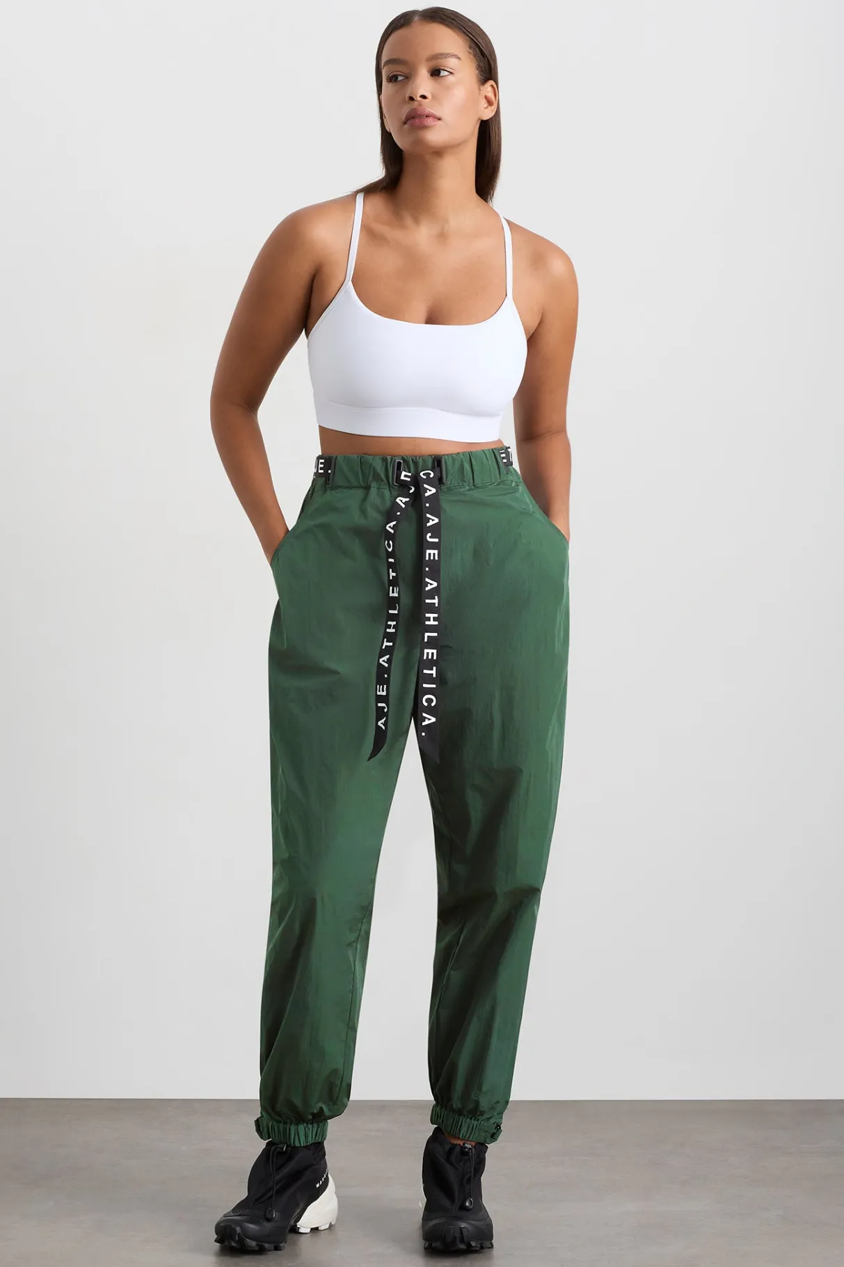 belted_windbreak_pant__6-1.webp Fashion Aje ATHLETICA Belted Windbreak Pant 502 Pine Green